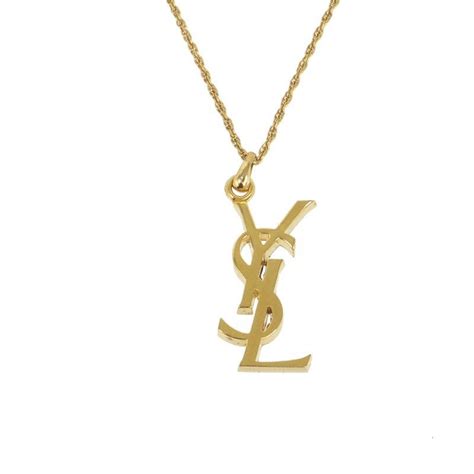 pendentif yves saint laurent femme|ysl signature necklace.